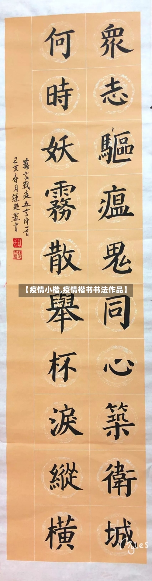 【疫情小楷,疫情楷书书法作品】