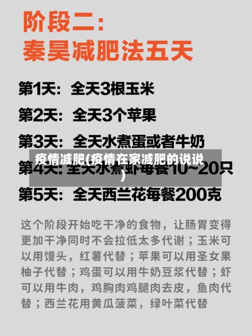 疫情减肥(疫情在家减肥的说说)
