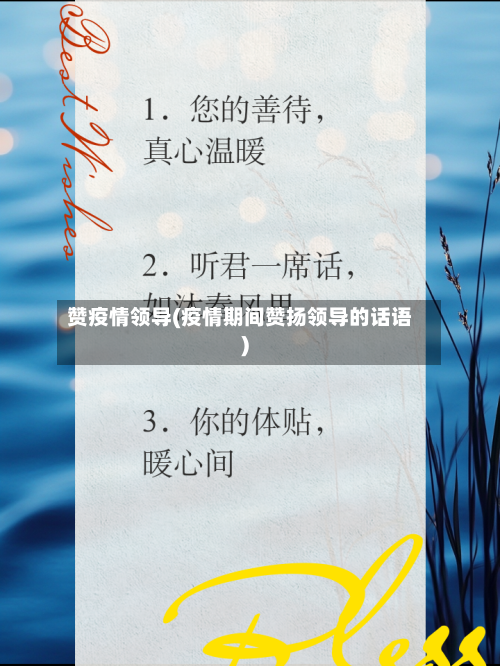 赞疫情领导(疫情期间赞扬领导的话语)